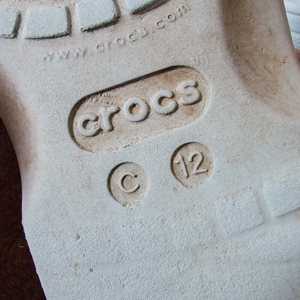 Crocs Classic Clog Kids Size C12 Blue Good Jibbitz Charms Arctic Water Friendly